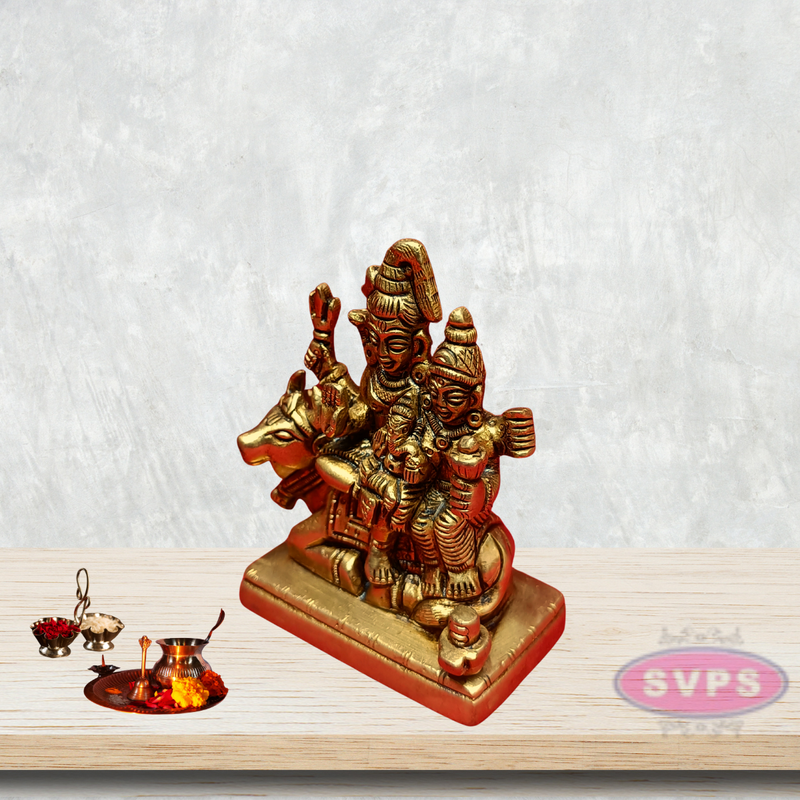 Brass Shiva Peruman Family With Nandi