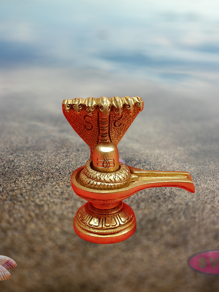 Brass Shiva Lingam With Naga Devar