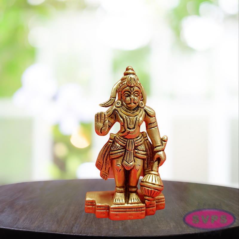 Brass Sri Anjaneya  Blessings / Altar / Car Dashboard