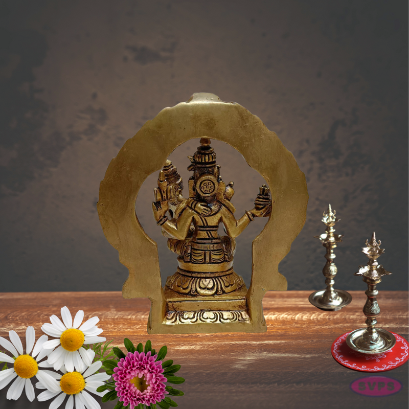 Brass Swarna Akarshana Bhairavar With Arch
