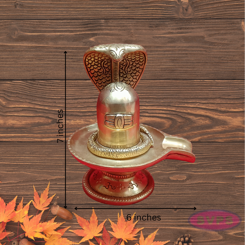 Brass Swastik Shiva Lingam With Adisesha