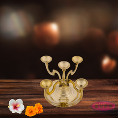 Brass camphor / Karpoor Panch Aarti Diya / 5 Face Jyoti Diya