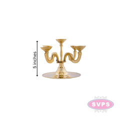 Brass camphor / Karpoor Panch Aarti Diya / 5 Face Jyoti Diya