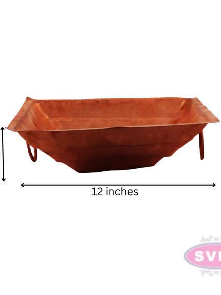 Copper Havan Kund / Kawan Kund With Handle