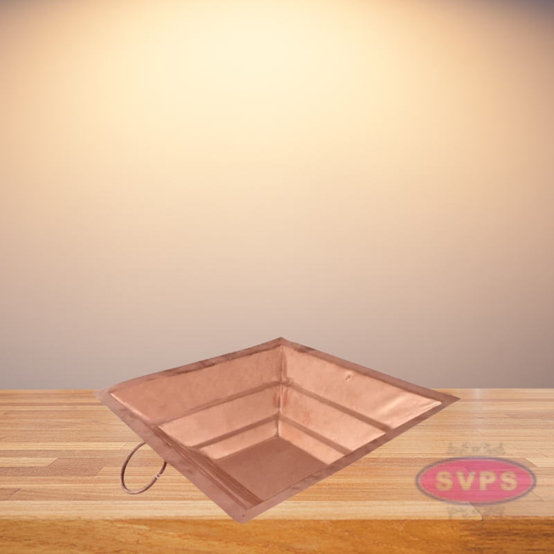 Copper Havan Kund Stand With Handle