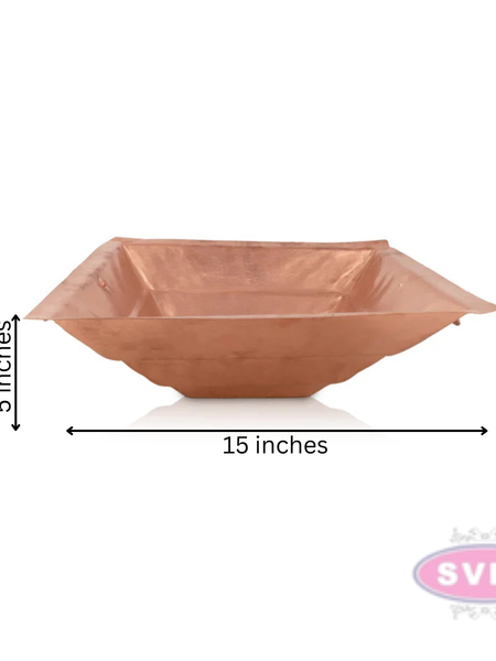 Copper Havan Kund Stand With Handle