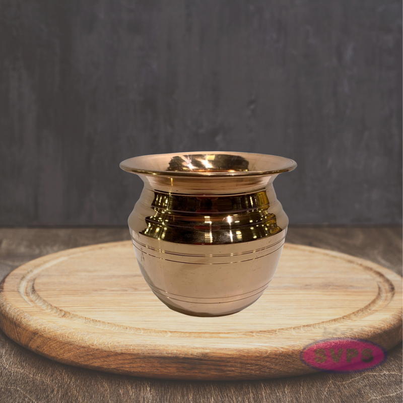 Copper Sombu / Kalash For Pooja And Water Storage / 250 ml