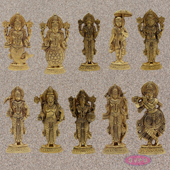 Brass Dasavatharam Set Wall Decor