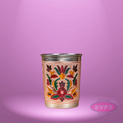 Floral Design Meenakari Glass