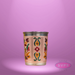 Floral Design Meenakari Glass