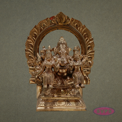 Handcrafted Panchaloha Riddhi Siddhi Ganesha Idol