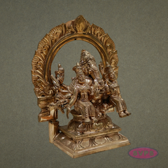 Handcrafted Panchaloha Riddhi Siddhi Ganesha Idol