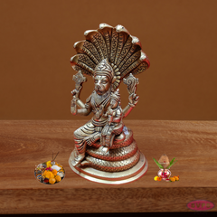 Lakshmi Narasimar Seated On Adisesha / 25 Cms / Home/ Temple