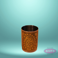 Meenakari Design Gold Colored Glass