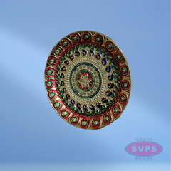 Meenakari Design Plate Puja Thali / Kitchen