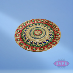 Meenakari Design Plate Puja Thali / Kitchen