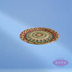 Meenakari Design Plate Puja Thali / Kitchen