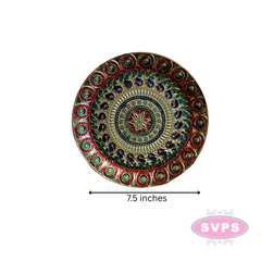 Meenakari Design Plate Puja Thali / Kitchen