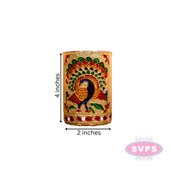 Meenakari Design Steel Glass