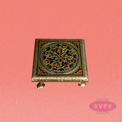 Meenakari Rangoli Design Manai / Pooja Chowki