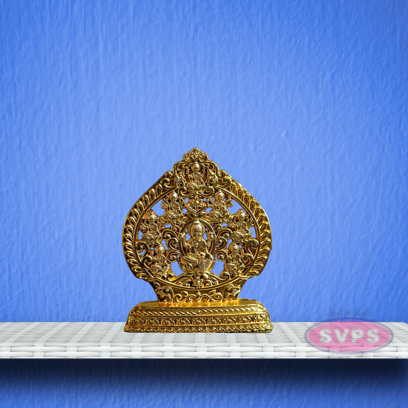 Metal Ashtalakshmi / Gold Finish / 3 inches