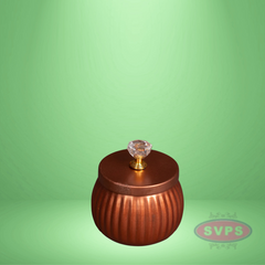Metal Copper Colored Jar