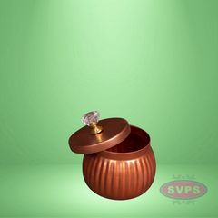 Metal Copper Colored Jar