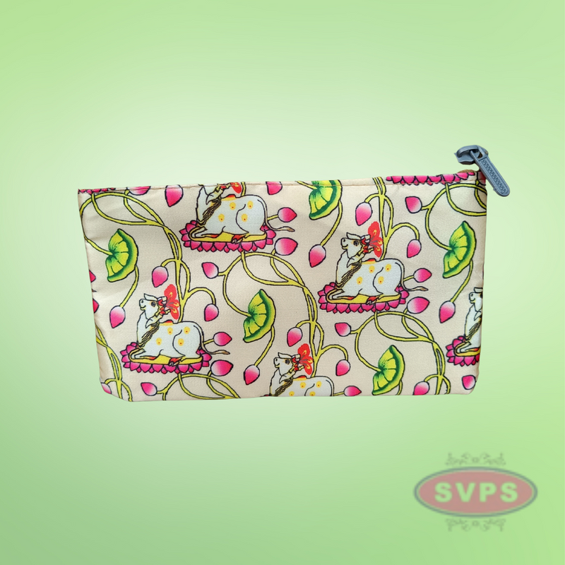 Multicolor Pichwai Print Pouches