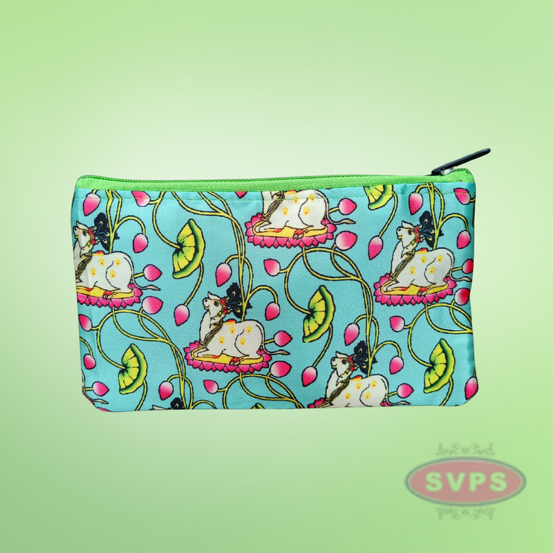 Multicolor Pichwai Print Pouches