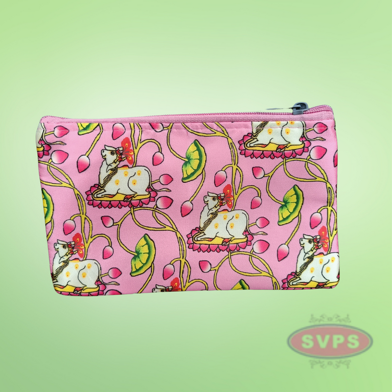 Multicolor Pichwai Print Pouches