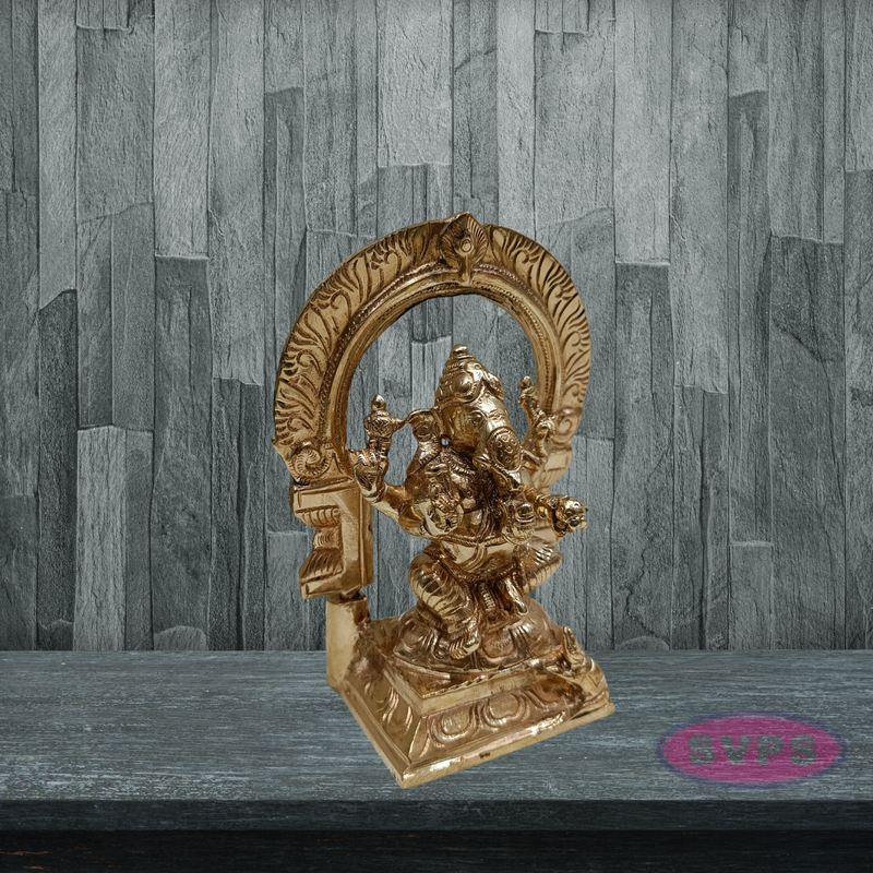 Panchaloha Ganesha with Arch / 6 Inches