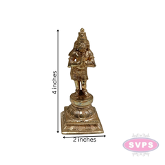 Panchaloha Hanuman Standing Idol / 4 Inches