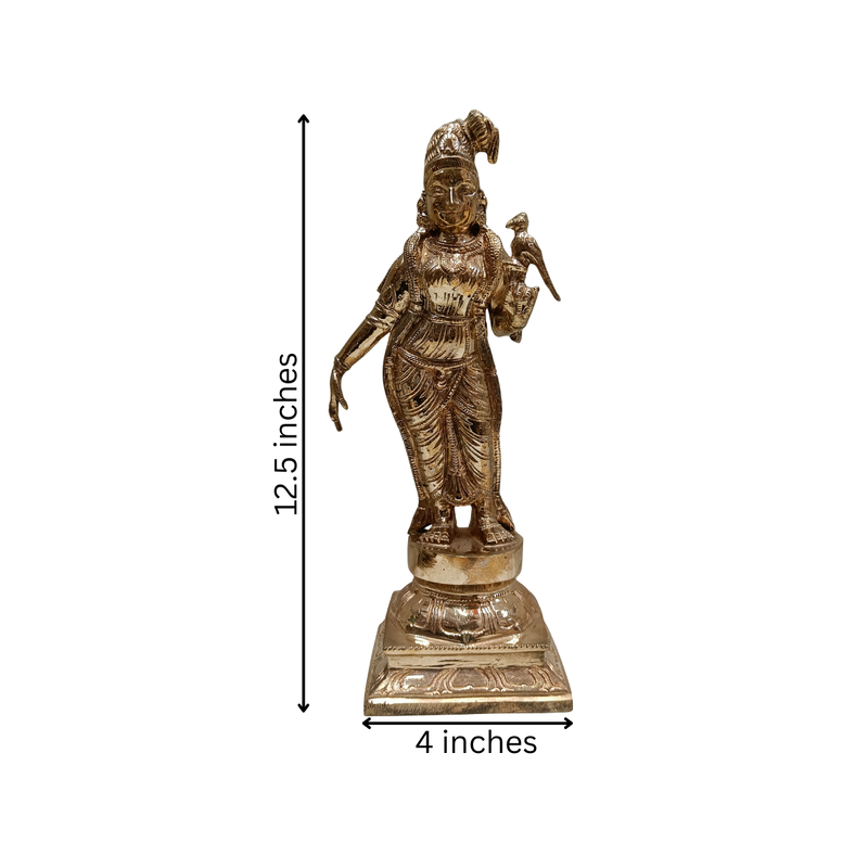 Panchaloha Kothai Andal Statue / 12.5 inches