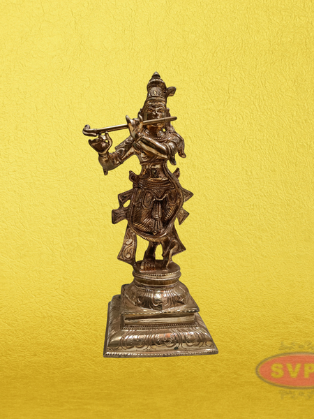 Panchaloha Krishna standing With Playing Flute Idol