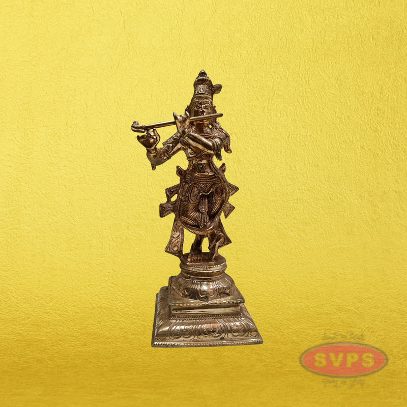 Panchaloha Krishna standing With Playing Flute Idol