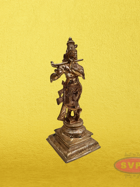 Panchaloha Krishna standing With Playing Flute Idol