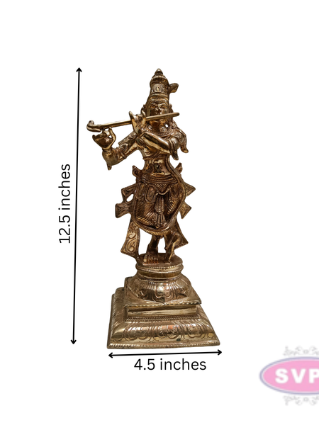 Panchaloha Krishna standing With Playing Flute Idol