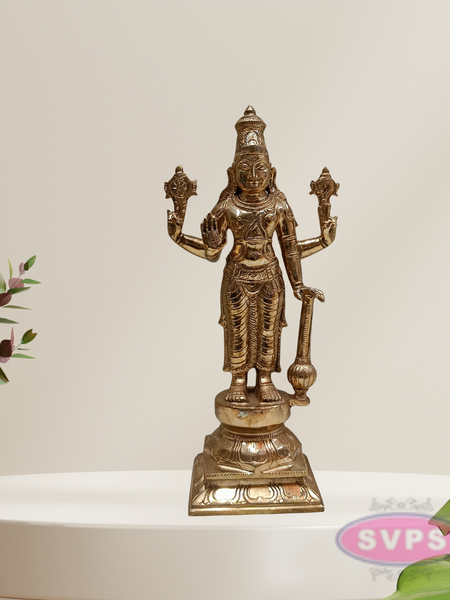 Panchaloha Lord Satya Narayana With Gada Idol