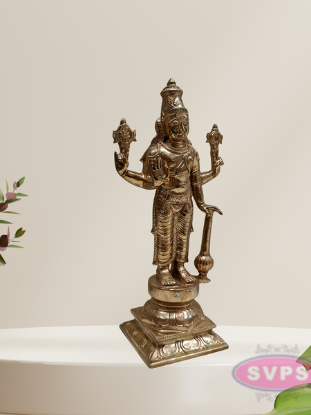 Panchaloha Lord Satya Narayana With Gada Idol