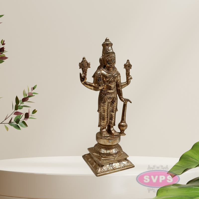Panchaloha Lord Satya Narayana With Gada Idol