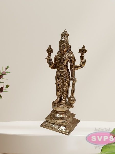 Panchaloha Lord Satya Narayana With Gada Idol