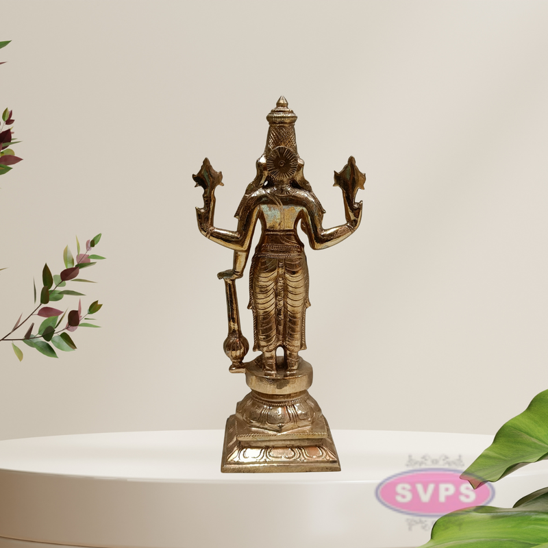Panchaloha Lord Satya Narayana With Gada Idol