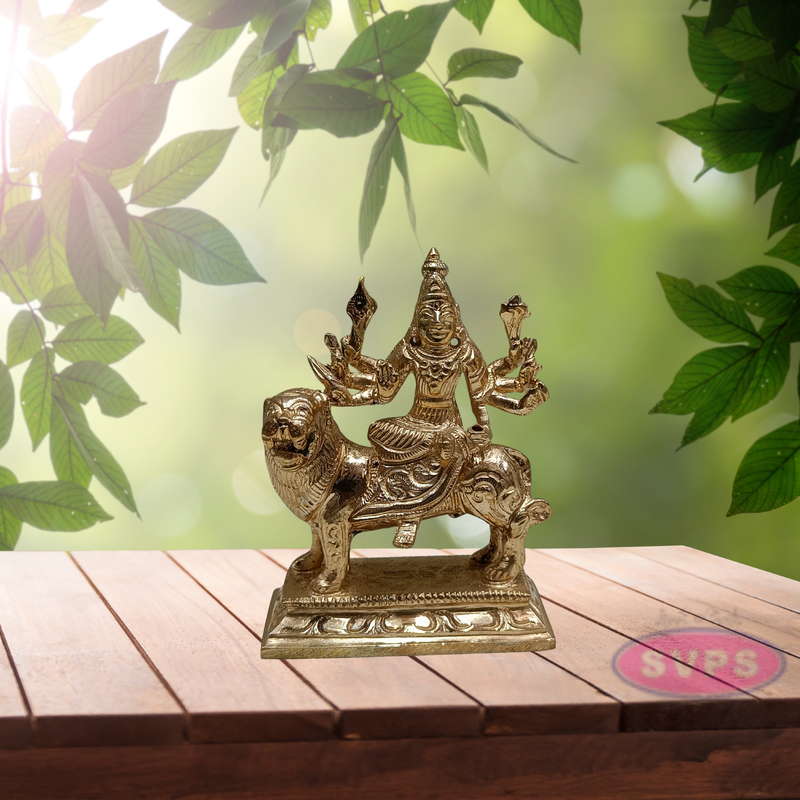 Panchaloha Singa Vagana Durgai Idol / 4 Inches