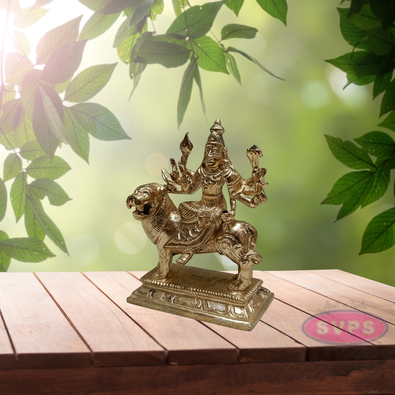 Panchaloha Singa Vagana Durgai Idol / 4 Inches
