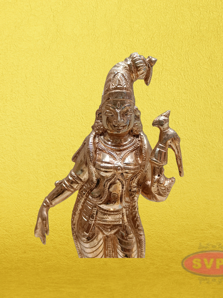 Panchaloham Devi Andal Holding a Parrot