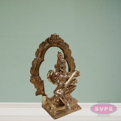 Panchaloham Saraswati Idol With Arch