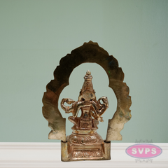 Panchaloham Saraswati Idol With Arch