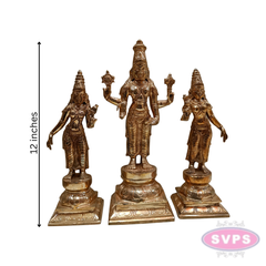 Panchaloham Srinivasa Perumal Sridevi Bhoodevi Set / 12 Inches