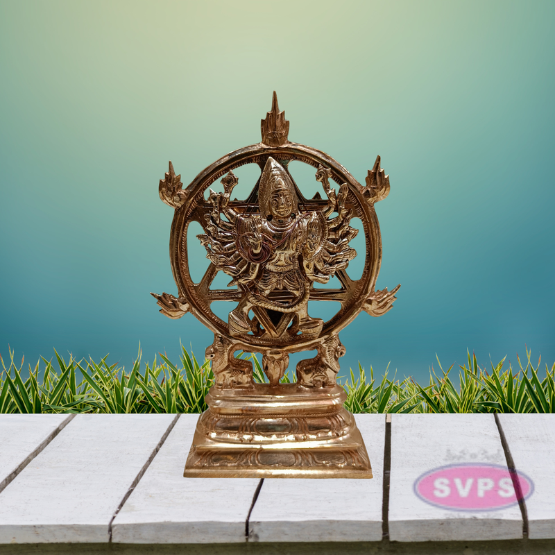 Panchaloham Sudharashna Chakara Chakrathazhwar Statue