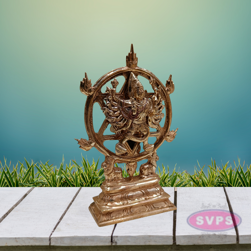 Panchaloham Sudharashna Chakara Chakrathazhwar Statue